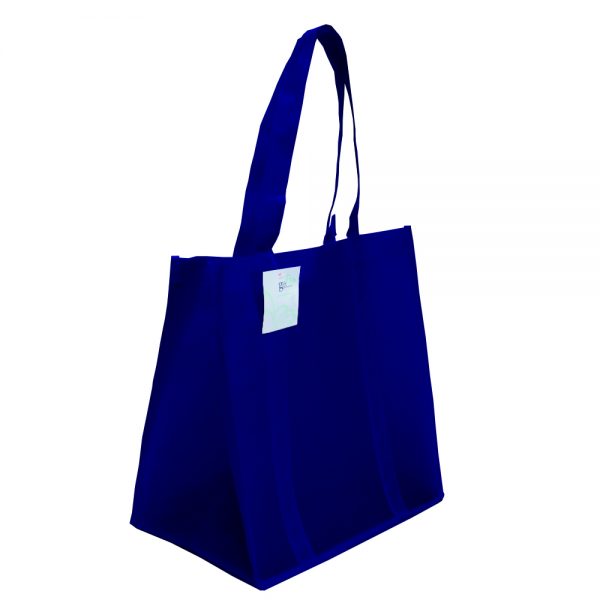 LK Packaging Medium Black Non-Woven Reusable Shopping Bag - 100/Case